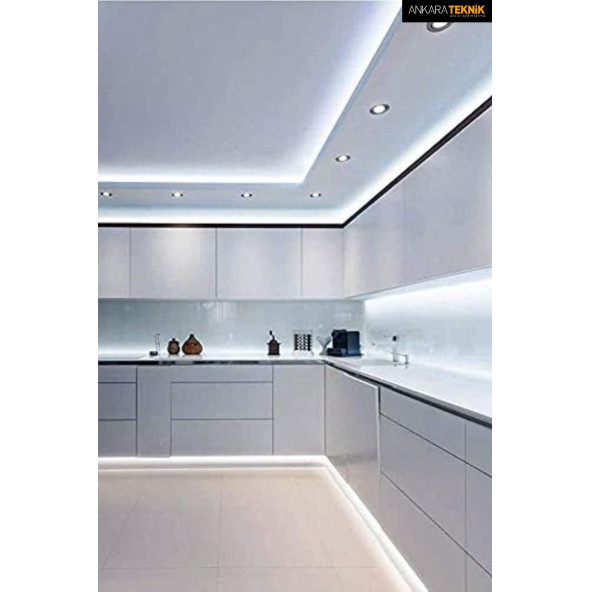 Mutfak Tezgah Üstü Için Ince Cob Şerit Led 12v Adaptör Tak Çalıştır Anahtarlı ( 4000k) - 3
