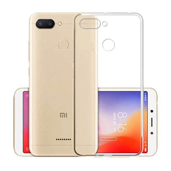 Xiaomi Redmi 6 Kılıf Şeffaf Silikon Hibrit Case