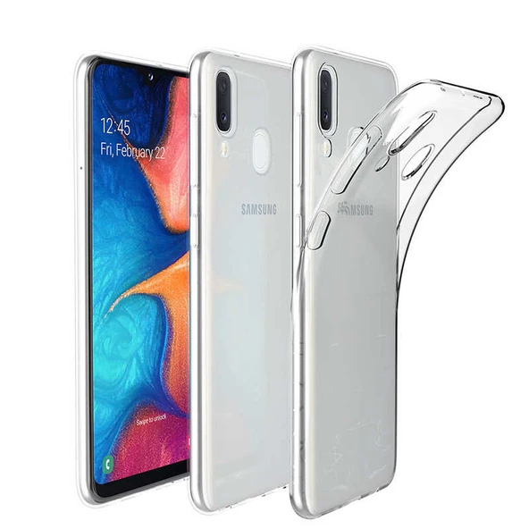 Samsung Galaxy A20E Kılıf Şeffaf Silikon Hibrit Case