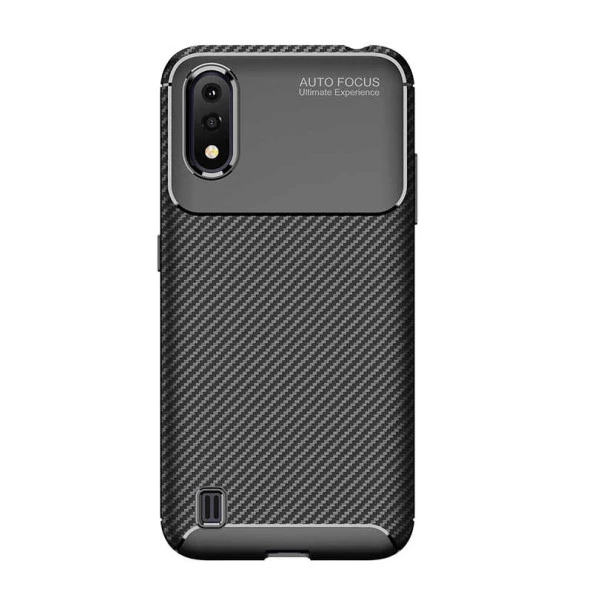 Samsung Galaxy A01 Kılıf Karbon Silikon Case