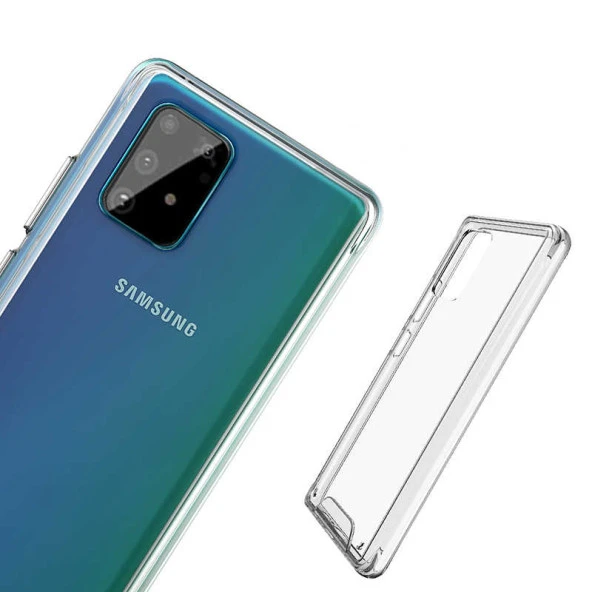 Samsung Galaxy A91 (S10 Lite) Kılıf Şeffaf Sararmaz Gard Silikon - 3