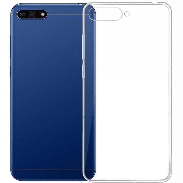 Huawei Y6 2018 Kılıf Şeffaf Silikon Hibrit Case