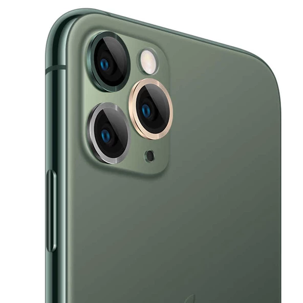 Apple iPhone 11 Pro Kamera Lens Koruyucu Çerçeveli Koruyucu CL-02