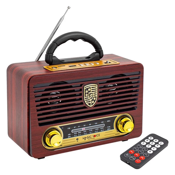 Magicvoice MV-115BT USB - SD - FM - Bluetooth Destekli Nostaljik Radyo - 4