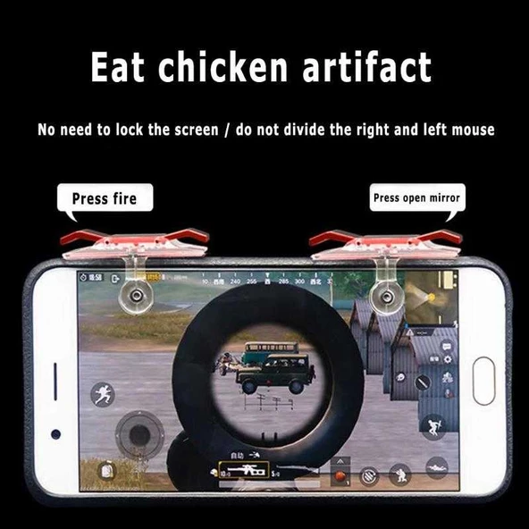 PUBG Tetik Mobil Game Oyun Kontrol Aparatı E9 - 5