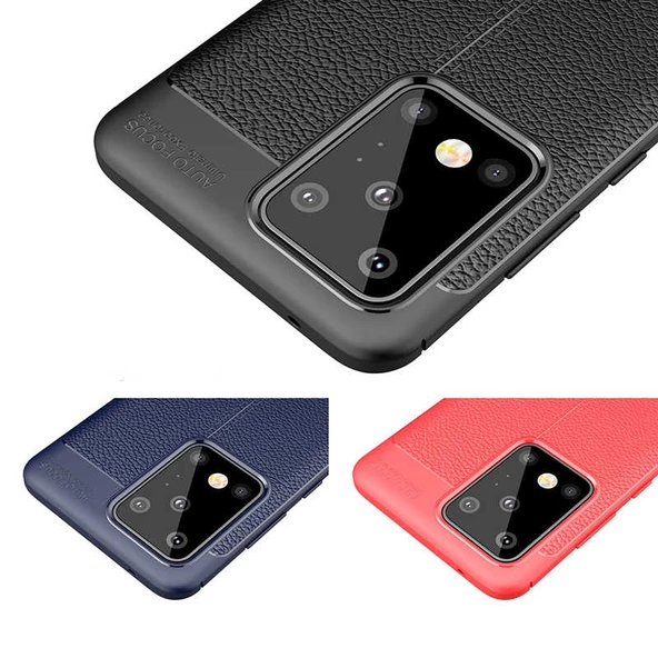 Samsung Galaxy S20 Ultra Kılıf Deri Tarzı Niss Silikon Case - 9