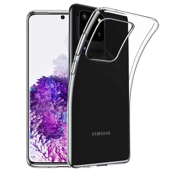 Samsung Galaxy S20 Ultra Kılıf Şeffaf Silikon Hibrit Case