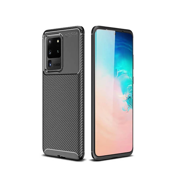 Samsung Galaxy S20 Ultra Kılıf Karbon Silikon Case