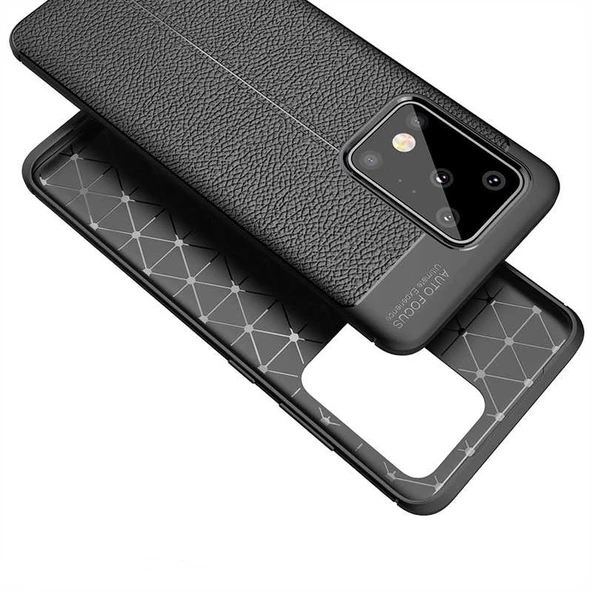 Samsung Galaxy S20 Ultra Kılıf Deri Tarzı Niss Silikon Case - 3