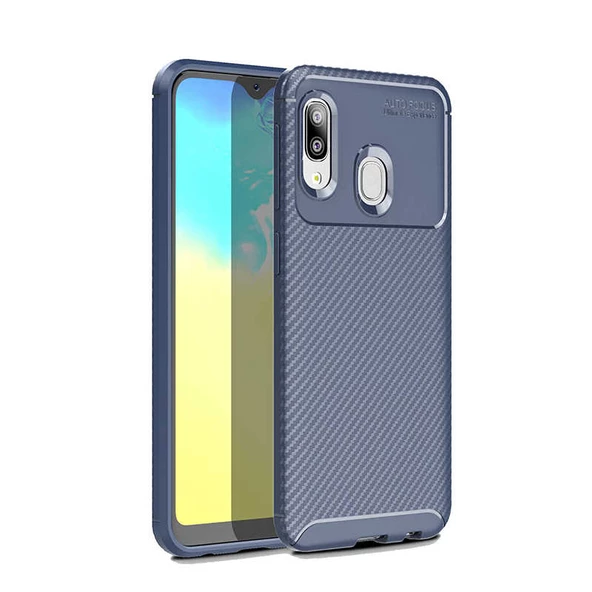 Samsung Galaxy A20E Kılıf Karbon Silikon Case