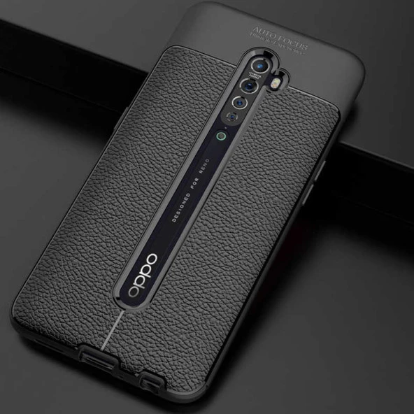 Oppo Reno 2Z Kılıf Deri Tarzı Niss Silikon Case - 2