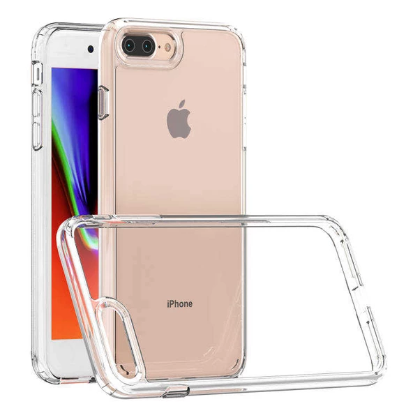 Apple iPhone 8 Plus Kılıf Full Şeffaf Sararmaz Kapak - 7