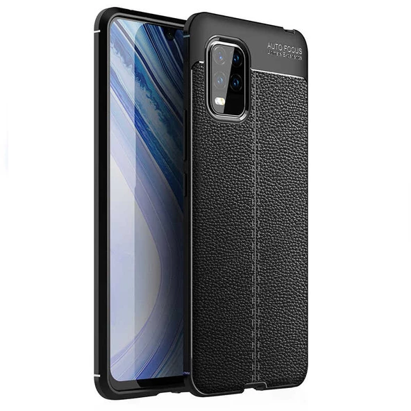 Xiaomi Mi 10 Lite Kılıf Deri Tarzı Niss Silikon Case