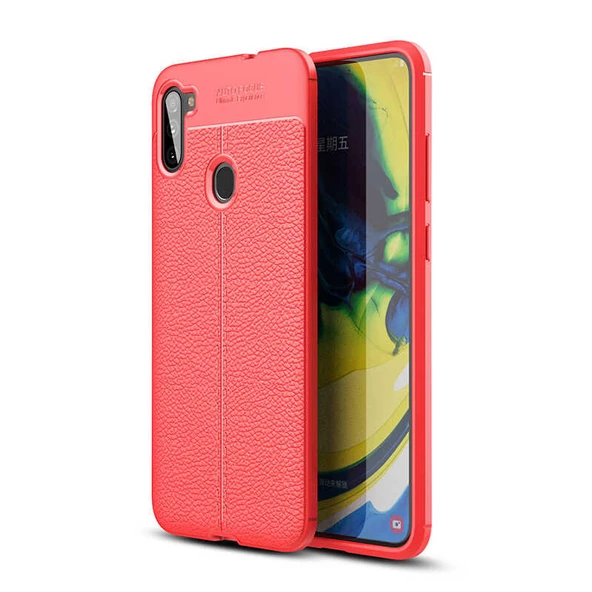 Samsung Galaxy A11 Kılıf Deri Tarzı Niss Silikon Case