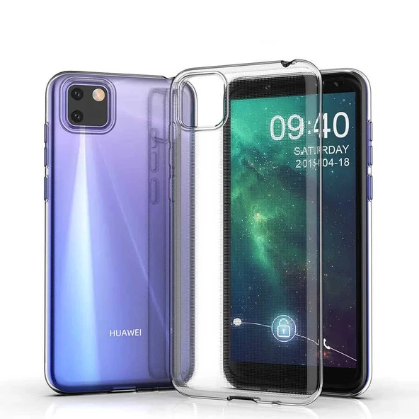 Huawei Y5P Kılıf Şeffaf Silikon Hibrit Case