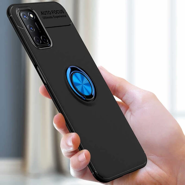 Oppo Reno A72 Kılıf Yüzüklü Magnetli Ravel Case - 8