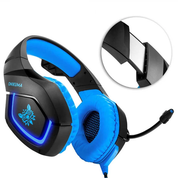 RGB Işıklı Oyuncu Kulaklığı Kulaküstü Onikuma K1B 3.5mm - 2