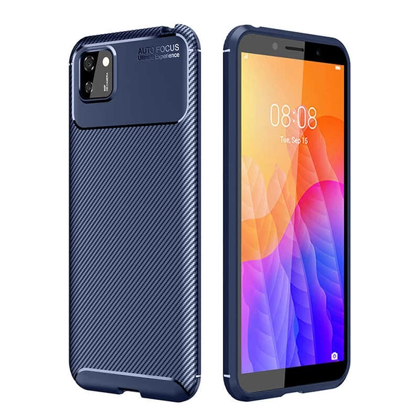 Huawei Y5P Kılıf Karbon Silikon Case