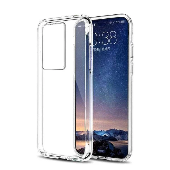 Huawei P40 Pro Kılıf Şeffaf Silikon Hibrit Case