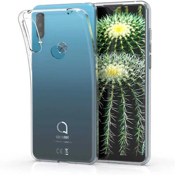 Alcatel 1S 2020 Kılıf Şeffaf Silikon Hibrit Case