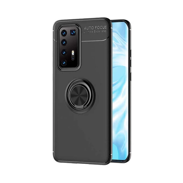 Huawei P40 Pro Kılıf Yüzüklü Magnetli Ravel Case