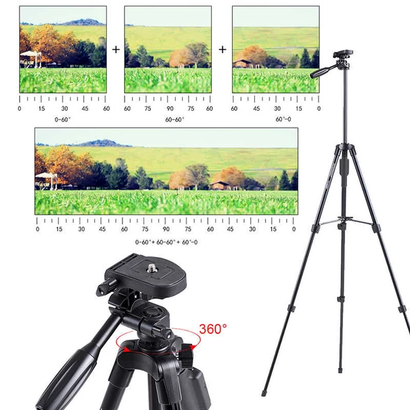 Bluetoothlu Tripod Tam Orjinal Telefon Tutucu Tripod 43cm-125cm 5208 - 8