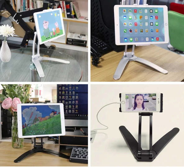 Tablet Telefon Tutucu Standı Teleskopik Duvar / Masa PB-41E - 3