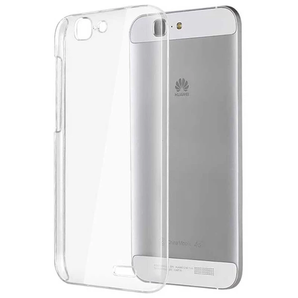 Huawei Ascend G7 Kılıf Şeffaf Silikon Hibrit Case - 3