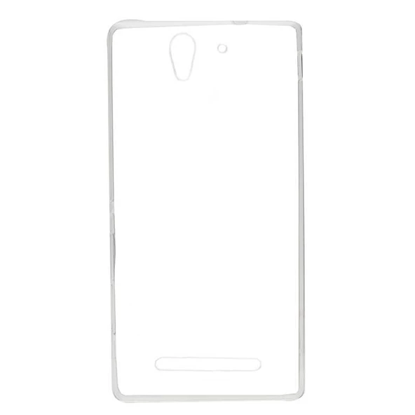 Sony Xperia C3 Kılıf Şeffaf Silikon Hibrit Case