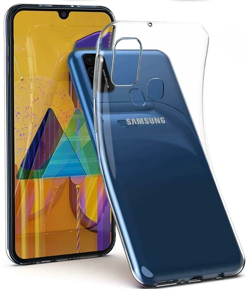 Samsung Galaxy M31 Kılıf Şeffaf Silikon Hibrit Case