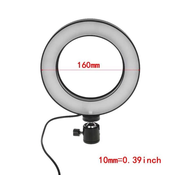Ring Light Youtuber Tictok Makyaj Işıklı Telefon Tutucu M-16 + 2.2m Tripod - 4