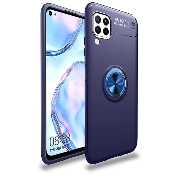 Huawei P40 Lite Kılıf Yüzüklü Magnetli Ravel Case