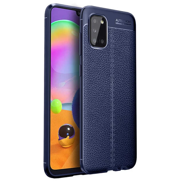 Samsung Galaxy A31 Kılıf Deri Tarzı Niss Silikon Case