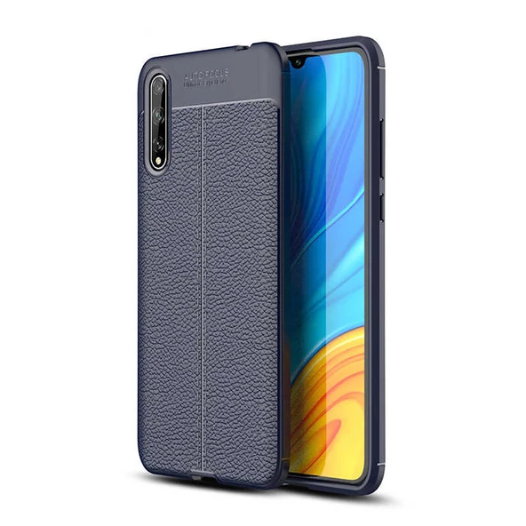 Huawei P Smart S (Y8P) Kılıf Deri Tarzı Niss Silikon Case