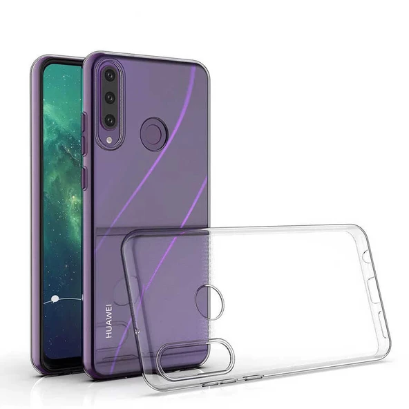 Huawei Y6P Kılıf Şeffaf Silikon Hibrit Case