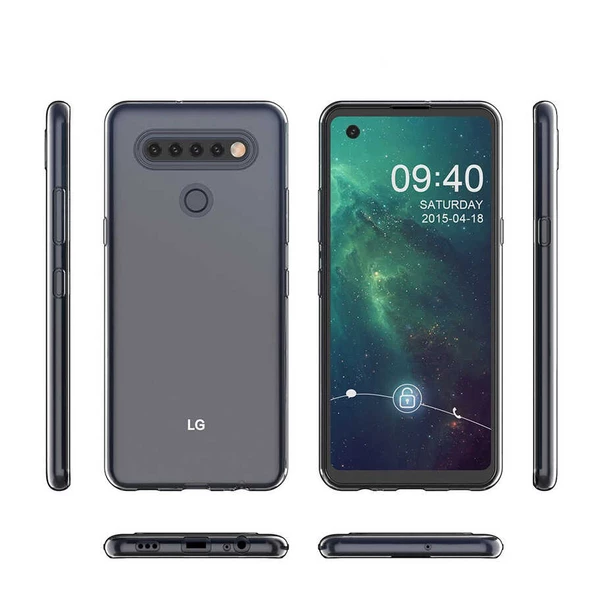 LG K51S Kılıf Şeffaf Silikon Hibrit Case - 4
