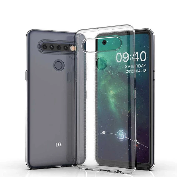 LG K51S Kılıf Şeffaf Silikon Hibrit Case - 7