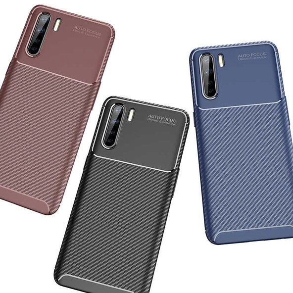 Oppo A91 Kılıf Karbon Silikon Case - 10