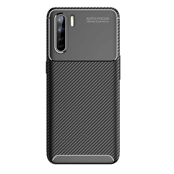 Oppo A91 Kılıf Karbon Silikon Case - 3