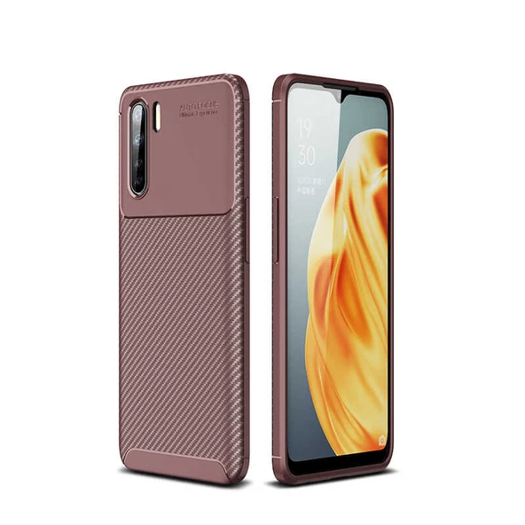 Oppo A91 Kılıf Karbon Silikon Case