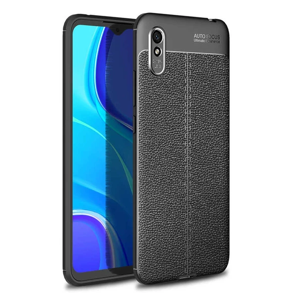 Xiaomi Redmi 9A Kılıf Deri Tarzı Niss Silikon Case - 9