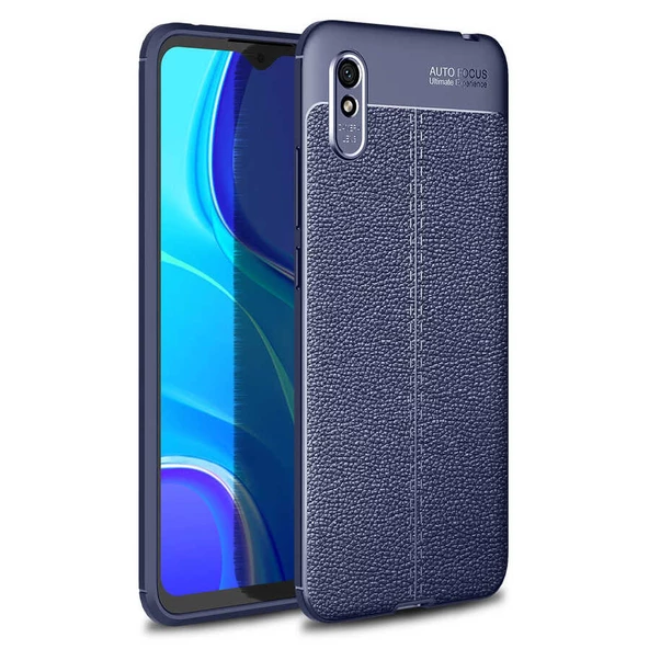 Xiaomi Redmi 9A Kılıf Deri Tarzı Niss Silikon Case - 11