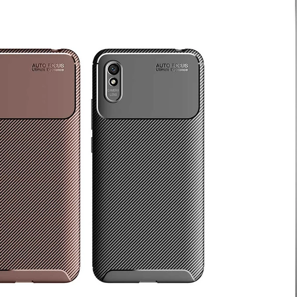 Xiaomi Redmi 9A Kılıf Karbon Silikon Case - 10