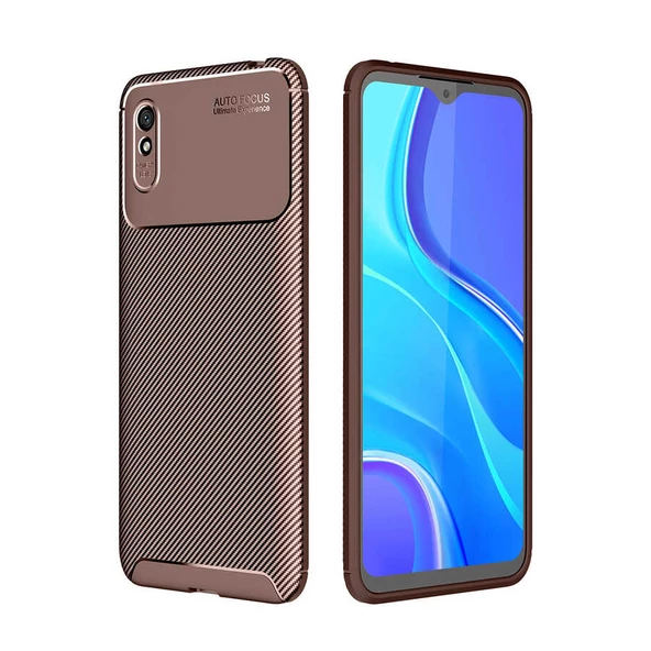 Xiaomi Redmi 9A Kılıf Karbon Silikon Case - 11