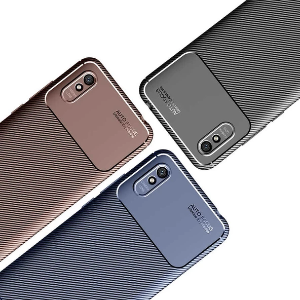 Xiaomi Redmi 9A Kılıf Karbon Silikon Case - 4