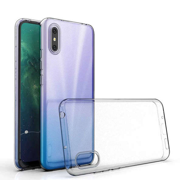 Xiaomi Redmi 9A Kılıf Şeffaf Silikon Hibrit Case