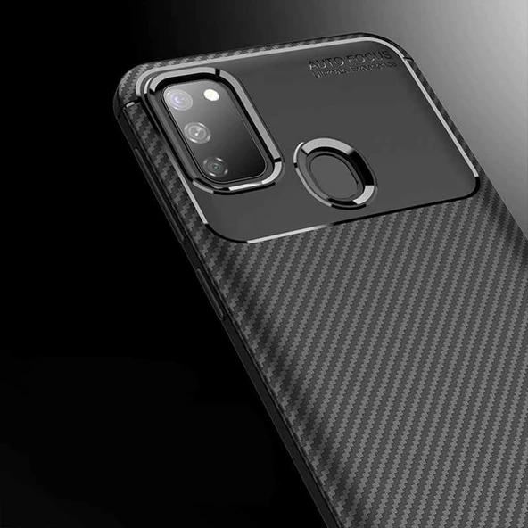 Samsung Galaxy M21 Kılıf Karbon Silikon Case - 8