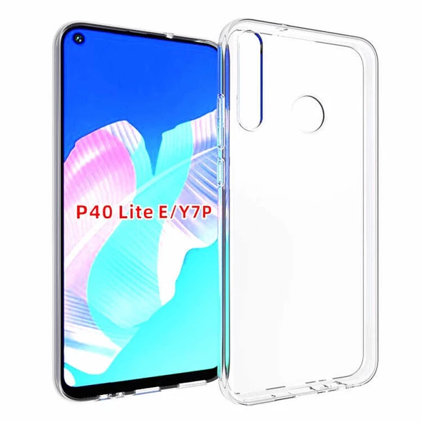 Huawei P40 Lite E Kılıf Şeffaf Silikon Hibrit Case