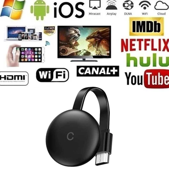 G12 Chromecast Kablosuz HDMI Ses ve Görüntü Aktarıcı - 2