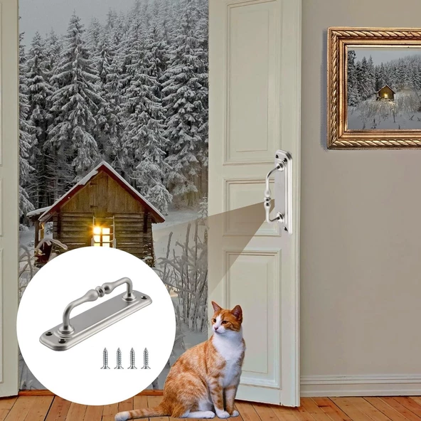 Sürgülü Kapı Çekme Kolu Tutma Kulpu Kulbu Çelik Dış Kapı Tutamağı Kol Krom 14,5 Cm - 3